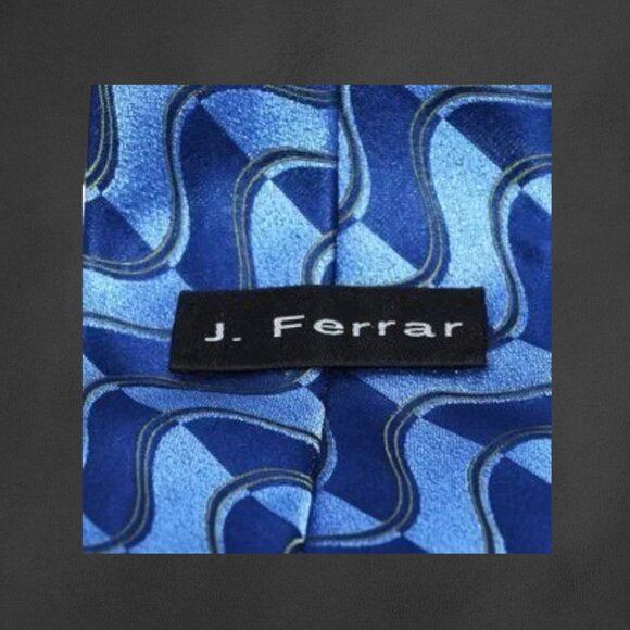 Vintage Designer J. Ferrar Tie 100% Imported Silk - Picture 4 of 5